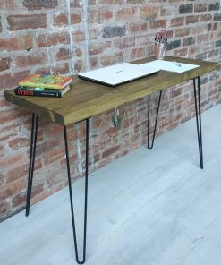 Handmade Rustic Chunky Solid Pine Wood Computer Desk